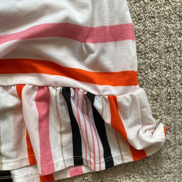 Copper Key Preppy Striped Peblum Peplum Top Shirt Copper Key - Picture 3 of 6